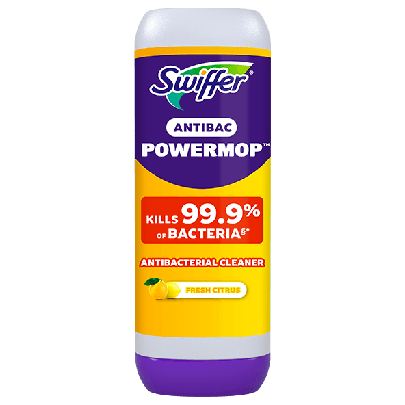 Swiffer PowerMop Refill Solution, Floor Cleaner, Antibacterial
