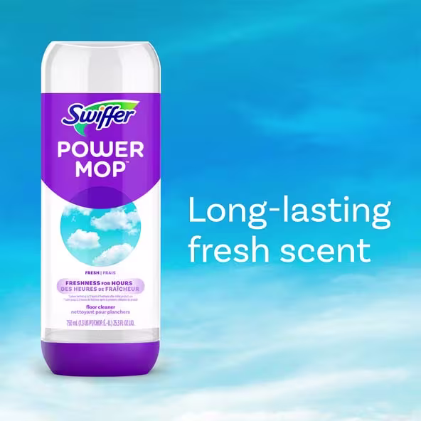Swiffer® PowerMop Floor Cleaning Solution with Fresh Scent - Long-lasting fresh scent