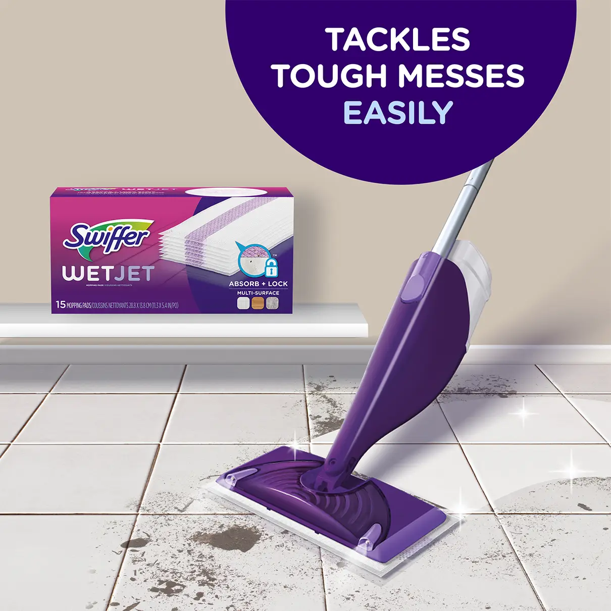 Swiffer® WetJet™ Multi-Surface Floor Cleaner with the Power of Mr