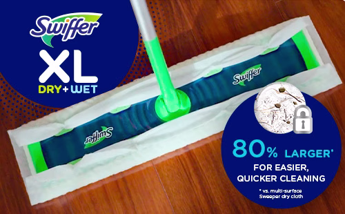 Swiffer Sweeper X-Large Dry Sweeping Cloth Refills - 80% Larger vs multi-surface Sweeper dry cloths, For easier, Quicker Cleaning