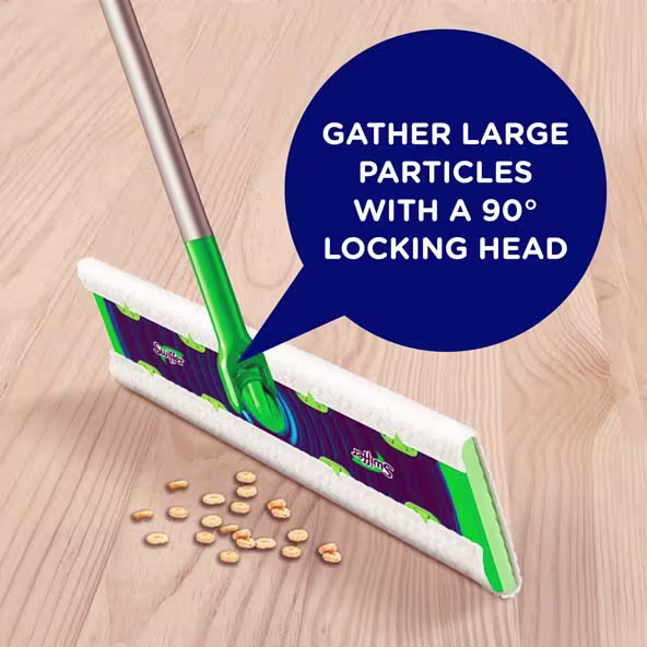 Swiffer® Sweeper™ X-Large Starter Kit - Gather Large Particles With A 90* Locking Head