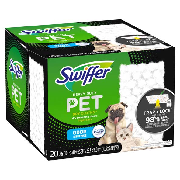 Swiffer® Sweeper™ Pet Heavy Duty Multi-Surface Dry Cloth Refills for ...