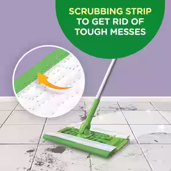 Swiffer® Sweeper™ 2-in-1,  Starter Kit - Scrubbing Strips To Get RId Of Tough Messes