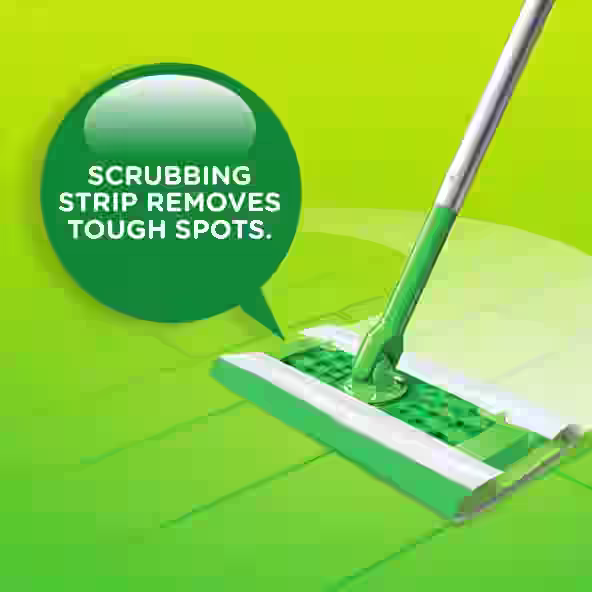 Swiffer® Sweeper™ Wet Mopping Pad Refills Gain Original Scent - Scrubbing Strips Removes Tough Spots