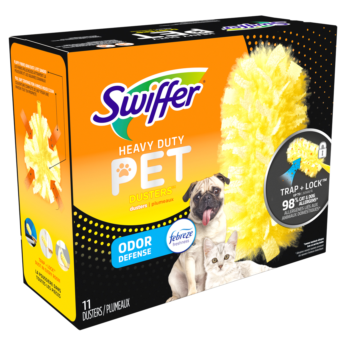 Swiffer Pet – Recambios de plumeros resistentes para mascotas plumeros  multisuperficie de 360 con defensa contra olores febreze 11 unidades – Yaxa  Store