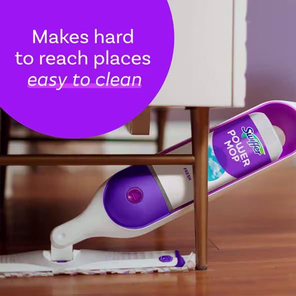 Swiffer® PowerMop Multi-Surface Kit for Floor Cleaning - Makes hard to reach places easy to clean