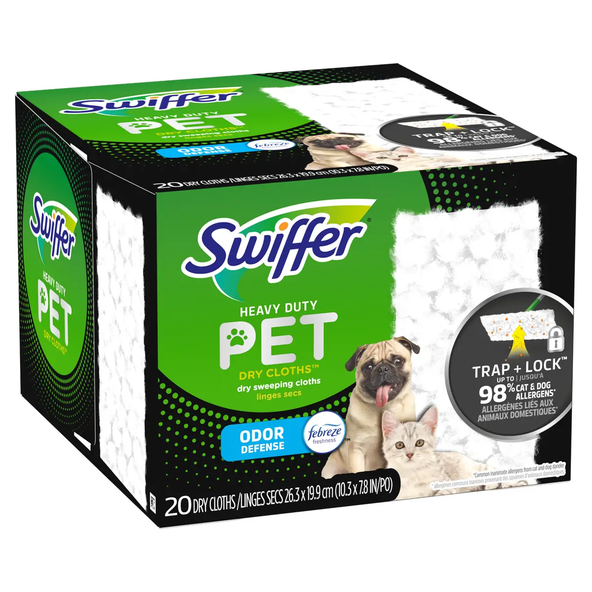 Swiffer® Sweeper™ Pet Heavy Duty Multi-Surface Dry Cloth Refills for Floor Sweeping and Cleaning