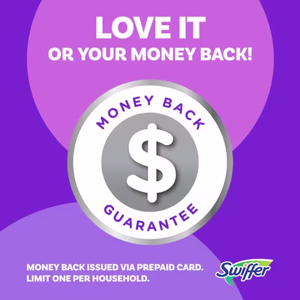 Love it or your money back - money back guarantee: money back issued via prepaid card. Limit one per household