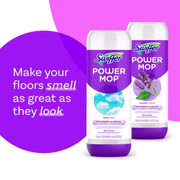 Swiffer® PowerMop Floor Cleaning Solution with Fresh Scent - Make your floors smell as great as they look