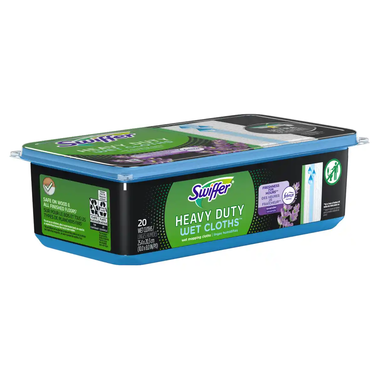 Swiffer, 12 Lingettes, Humide, Taches difficiles, 1+1