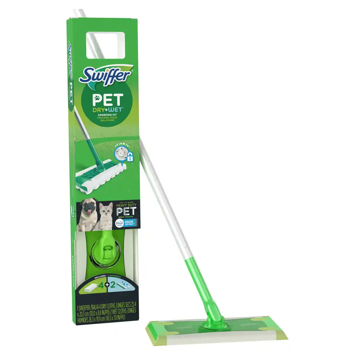 Swiffer® Sweeper™ Pet 2-in-1, Dry and Wet Multi-Surface Floor Sweeping and Mopping Starter Kit