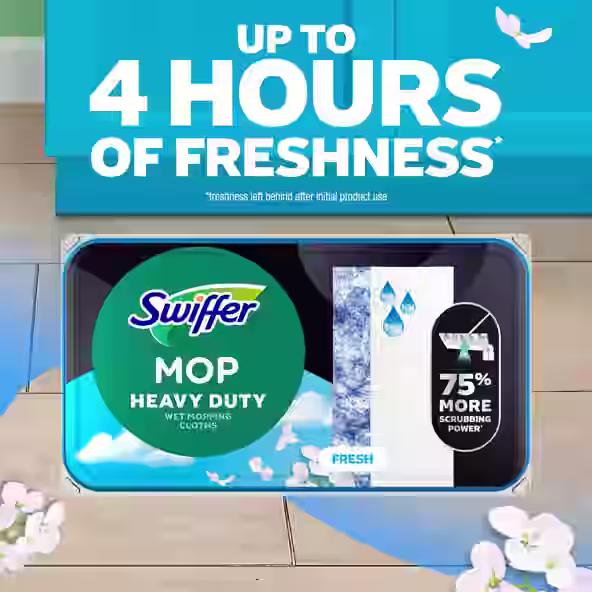 Heavy Duty Wet Fresh: Up to 4 hours of freshness 