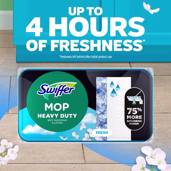 Heavy Duty Wet Fresh: Up to 4 hours of freshness 