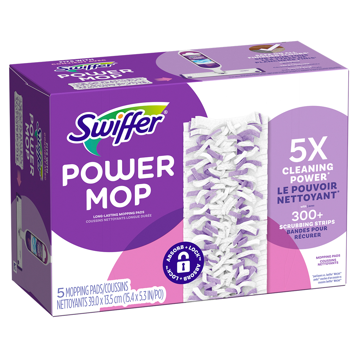 Swiffer PowerMop Kit Mop Multi-superficie per la pulizia del pavimento,  profumo fresco, Kit di pulizia