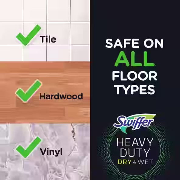 Swiffer® Sweeper™ 2-in-1, Starter Kit - Safe All Floor Types: Tile, Hardwood, Vinyl