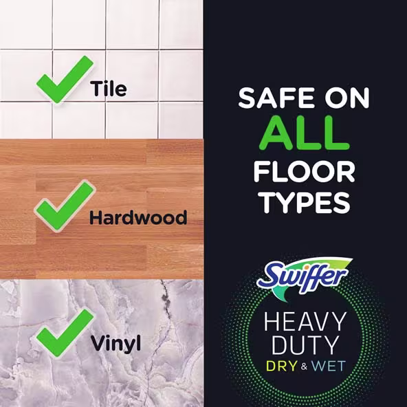 Swiffer® Sweeper™ 2-in-1, Starter Kit - Safe All Floor Types: Tile, Hardwood, Vinyl
