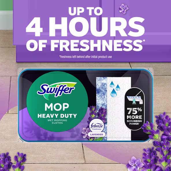 Heavy Duty Wet Pet Lavender: Up to 4 hours of freshness 