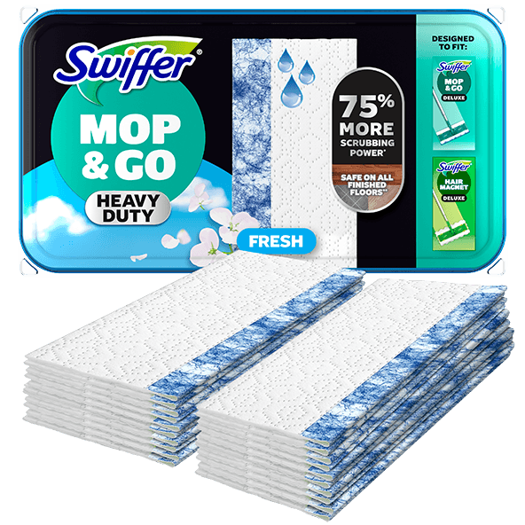 Swiffer® Sweeper™ Heavy Duty Multi-Surface Wet Cloth Refills for Floor Mopping and Cleaning, Fresh scent