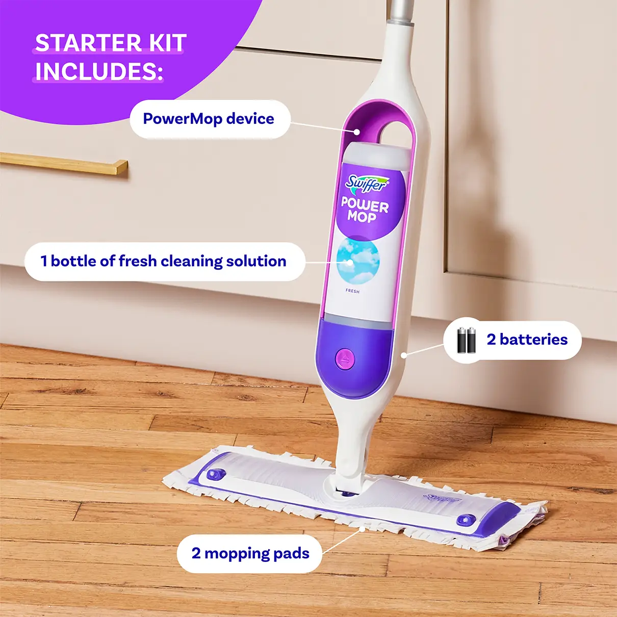 Swiffer® PowerMop Multi-Surface Kit for Floor Cleaning