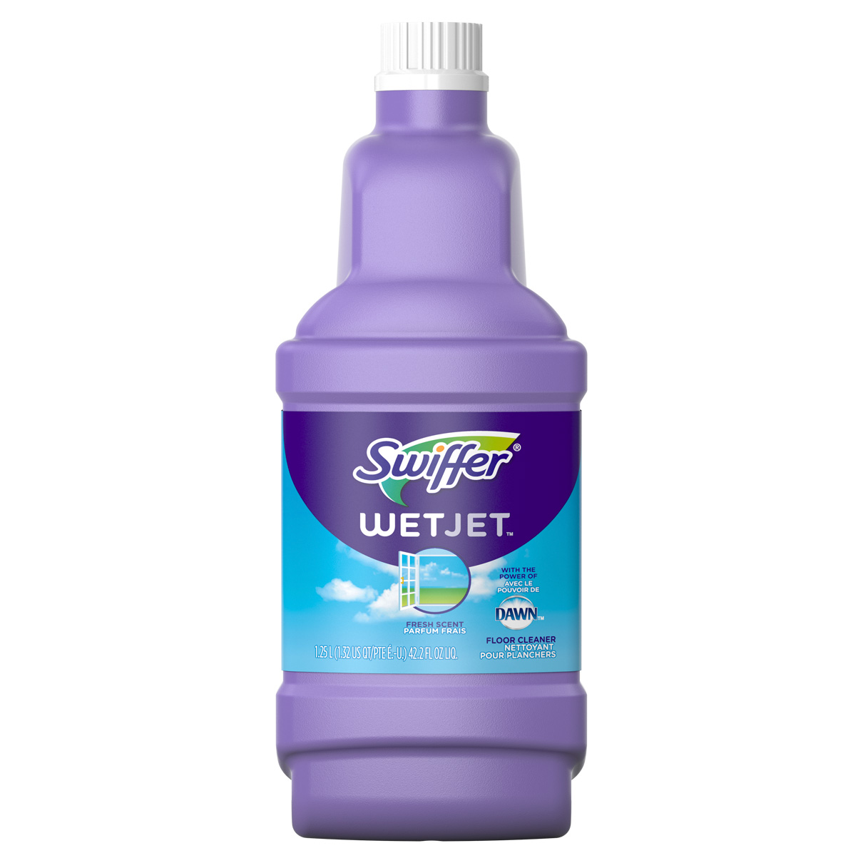 Swiffer WetJet Multi-Purpose and Hardwood Liquid Floor Cleaner Solution  Refill, with Gain Scent 42.26 Fl Oz (Pack of 2) (Package May Vary)