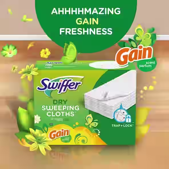Swiffer® Sweeper™ Dry Sweeping Cloth Refills, with Gain Scent - Ahhhhmazing Gain Freshness