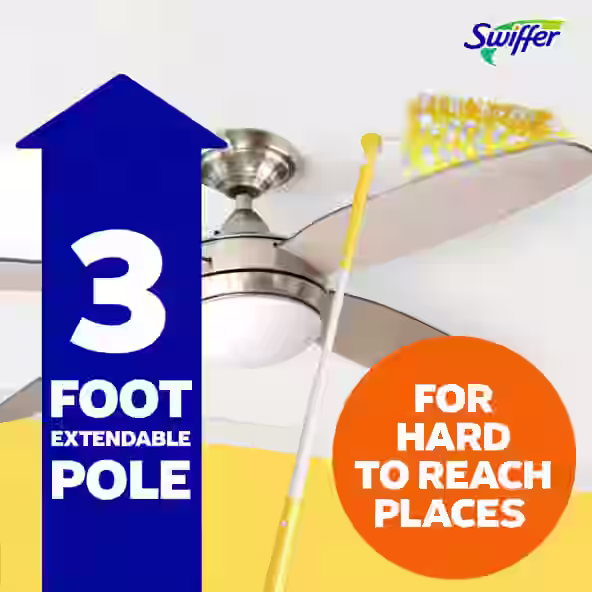 3 foot extendable pole for hard to reach places