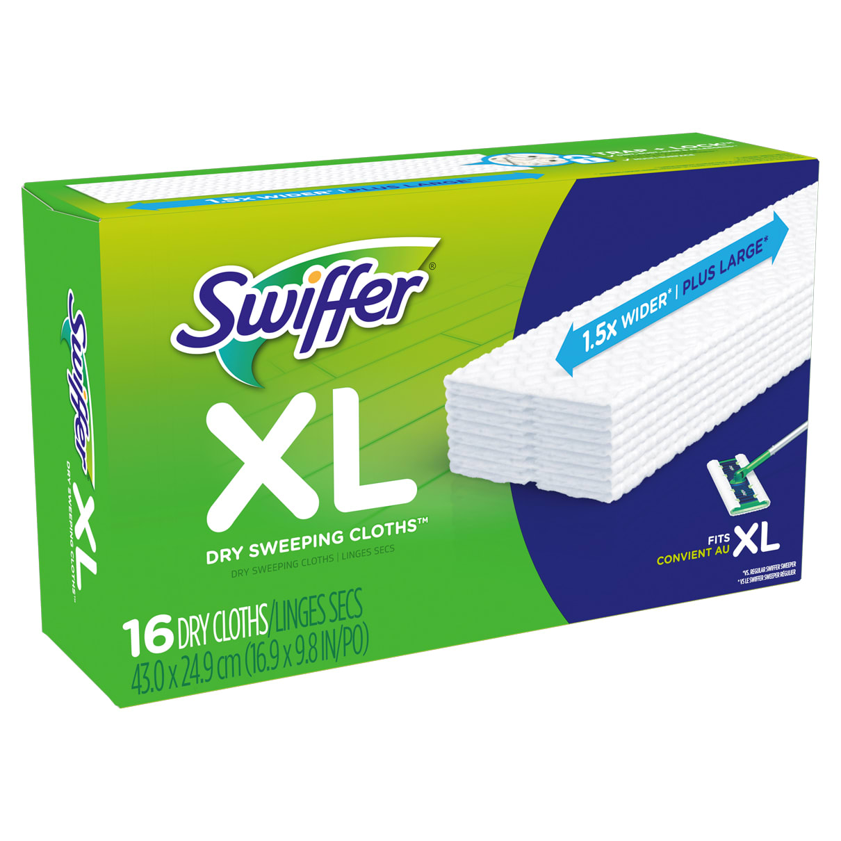 Swiffer Trousse pour balayage Swiffer Sweeper Dry + Wet XL (1 balai  Sweeper, 8 linges secs