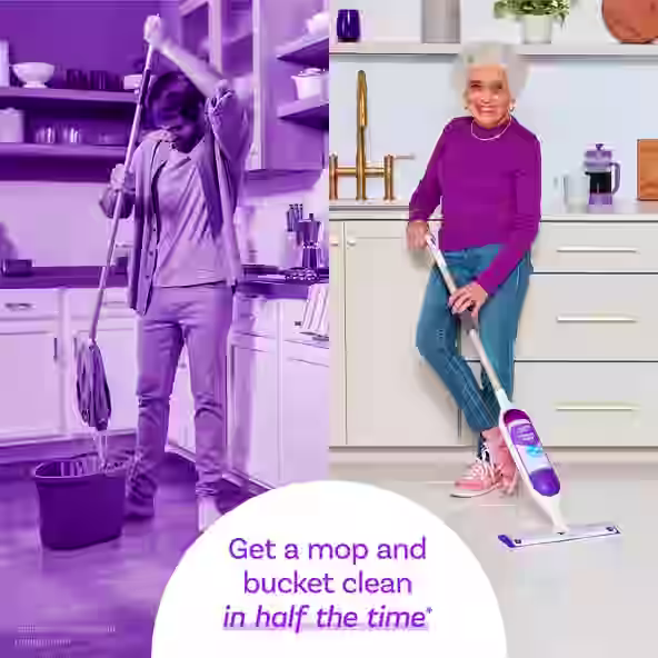 Swiffer® PowerMop Multi-Surface Kit for Floor Cleaning - Get a mop and bucket clean in half the time