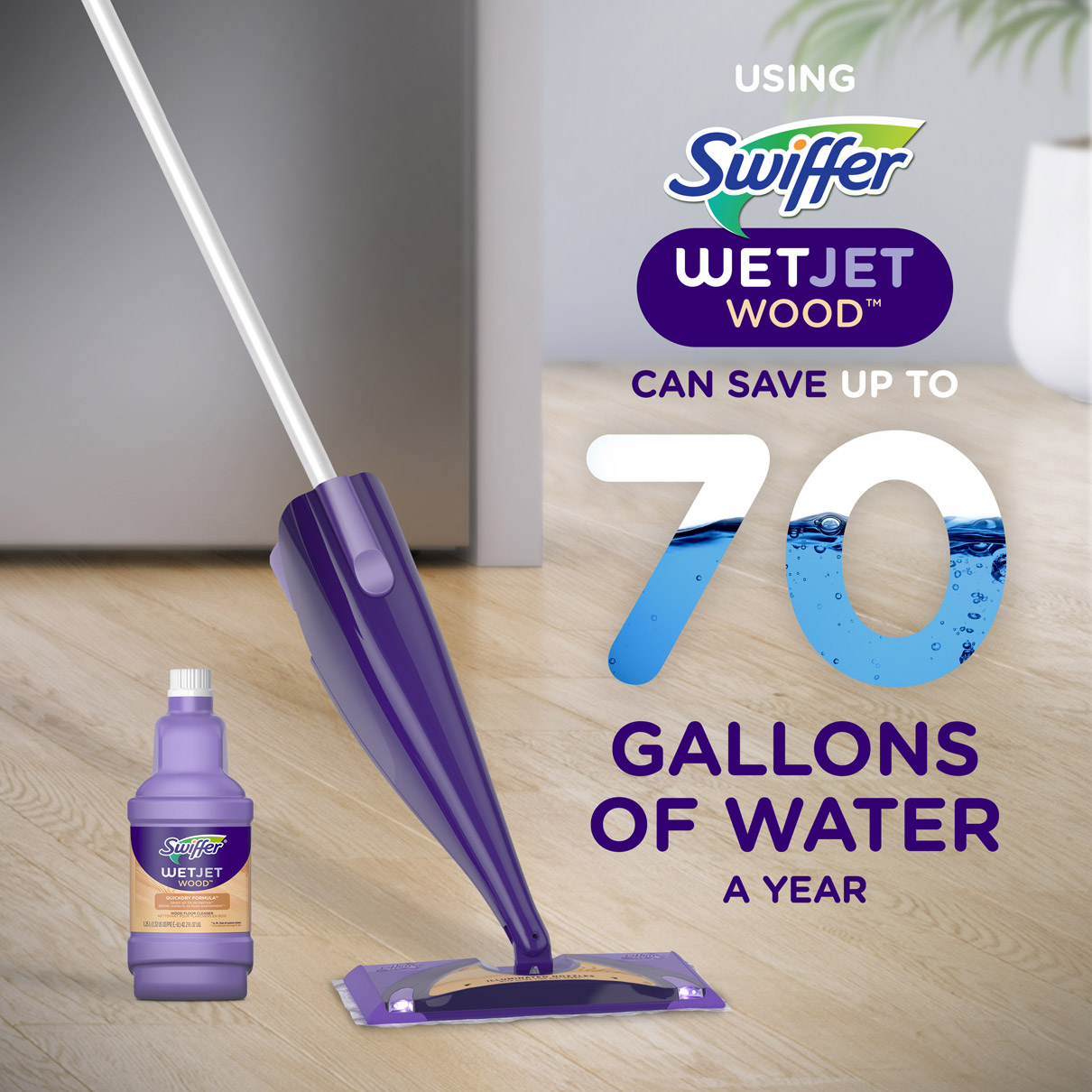 Swiffer® WetJet™ Multi-Surface Cleaner Solution Refill Febreze Lavender