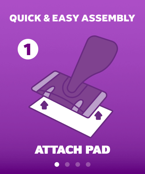Quick & Easy Assembly with Wood Refills - Attach Pad, Insert Solution, Spray & Mop, Throw Dirt Pad