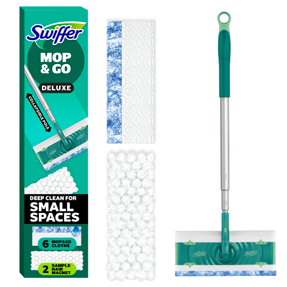 Swiffer® Mop & Go Deluxe, 2-in-1 Floor Mopping and Sweeping Kit