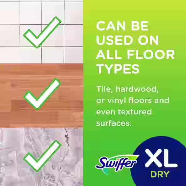Swiffer® Sweeper™ X-Large Dry Sweeping Cloth Refills - Can Be Used On All Floor Types: Tile, Hardwood, Or Vynil Floors and Even Textured Surfaces