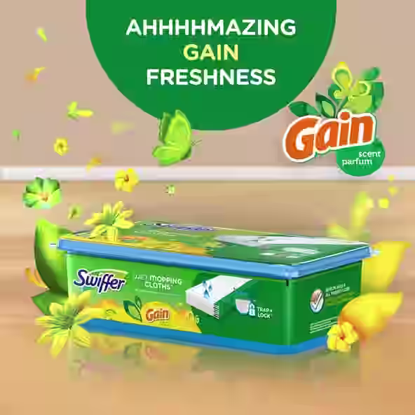 Swiffer® Sweeper™ Wet Mopping Pad Refills Gain Original Scent - Ahhhhmazing Gain Freshness