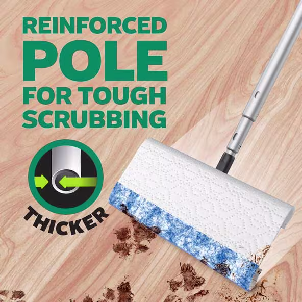 Reinforced Pole For Tough Scrubbing