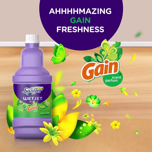 Swiffer® WetJet™ Multi-Surface Cleaner Solution Refill - Gain Original Scent - Ahhhhmazing Gain Freshness