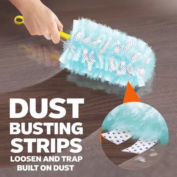 Dust Busting Strips loosen and trap built on dust