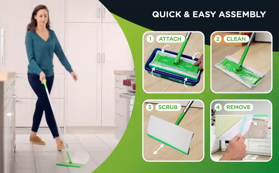 Swiffer Sweeper Dry + Wet All Purpose Floor Mopping and Cleaning Start –  Refined Carpet