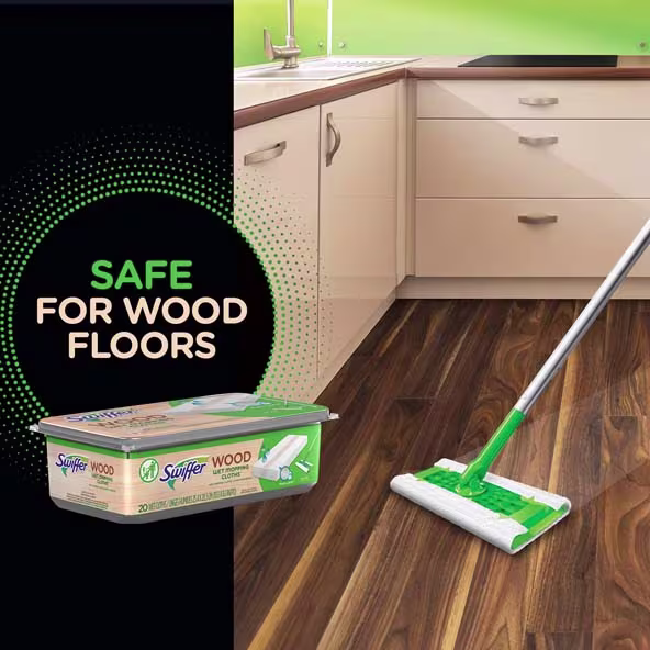 Swiffer® Sweeper™ Wet Wood Floor Mopping cloths - Safe For Wood Floors