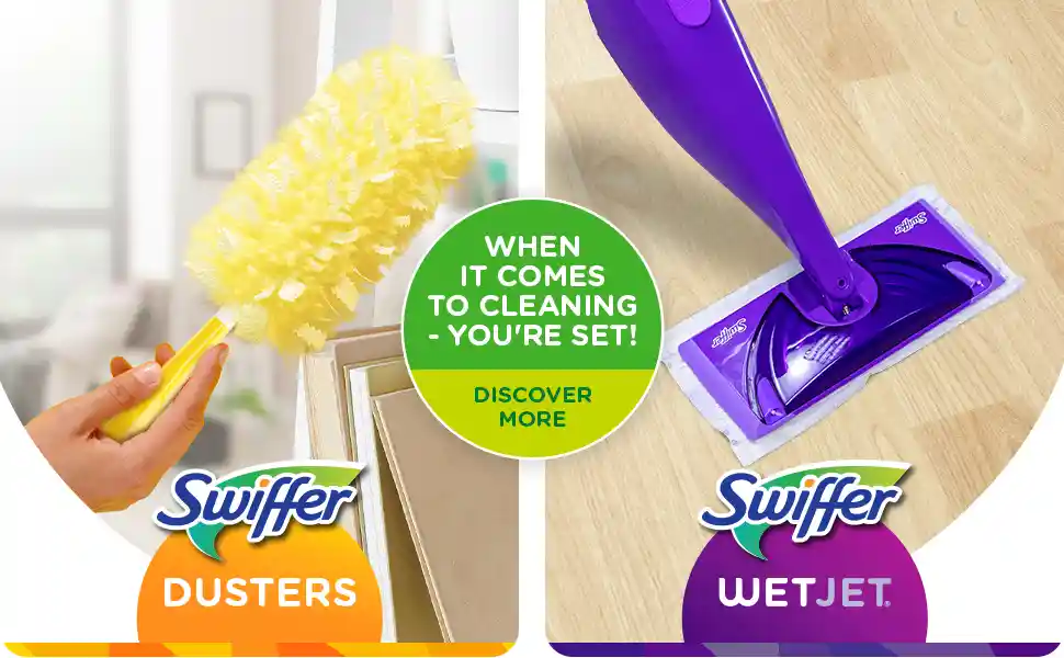 Swiffer Floor starter with handle, dry and wet wipes handle 1.20 m, 8 dry  wipes, 3 wet wipes, wiper 25 cm a € 13,98 (oggi)