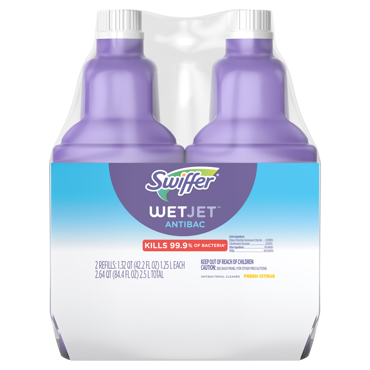 Swiffer® WetJet™ Antibacterial Solution Refill, Fresh Citrus Scent