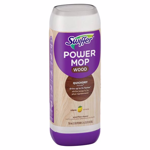 Swiffer® PowerMop Wood QuickDry Floor Cleaning Solution with Lemon Scent 1ct