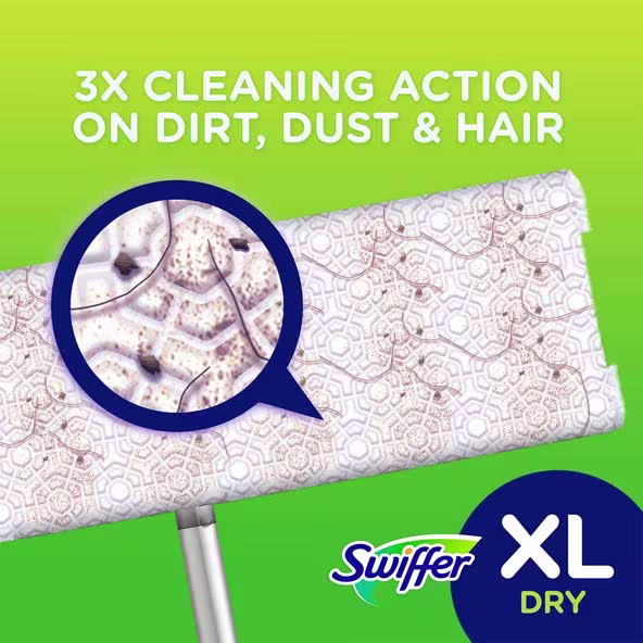 Swiffer® Sweeper™ X-Large Dry Sweeping Cloth Refills - 3x Cleaning Action On Dirt, Dust & Hair
