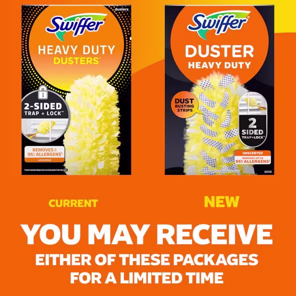 Current vs new packshot. You may receive either of these packages for a limited time