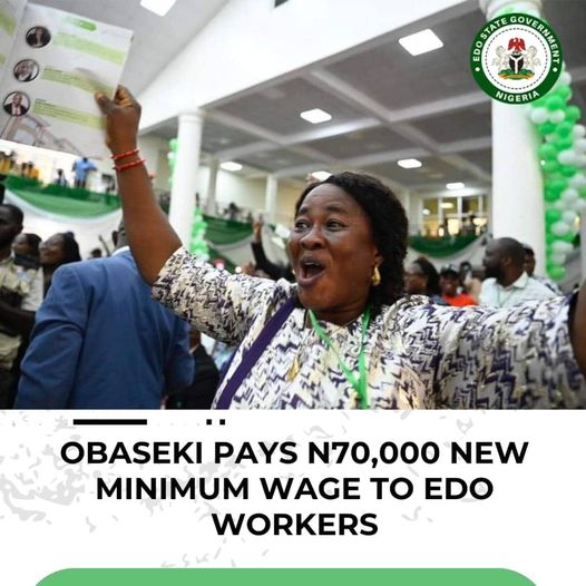 Obaseki Pays N70,000 New Minimum Wage To Edo Workers