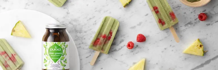 Clean Greens Colada Ice Pops