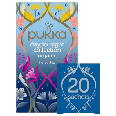 Pukka Tea Variety Pack, Organic Herbal Tea Bags, Five Flavors; Elderberry &  Echinacea, Lemon, Ginger & Manuka Honey, Night Time, Three Mint And Detox