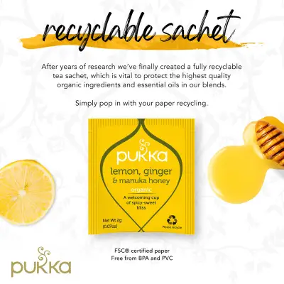 PUKKA Thé Citron Gingembre Miel Manuka Bio 20 sachets - Pharma360