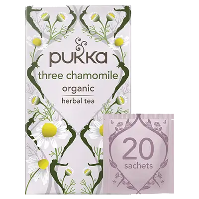 Pukka Three Chamomile 20 Tea sachets - Natural Health Products
