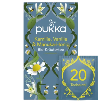 Pukka Bio-Kräutertee Kamille, Vanille & Manuka-Honig 20 Teebeutel