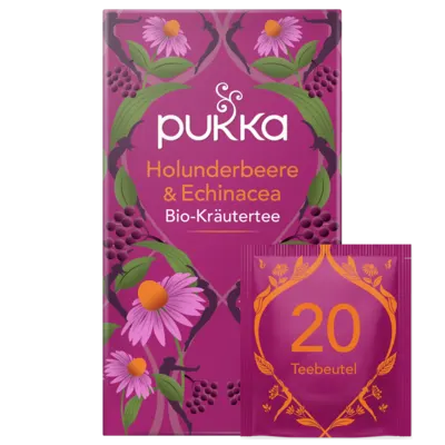 Pukka Bio-Früchtetee Holunderbeere & Echinacea 20 Teebeutel